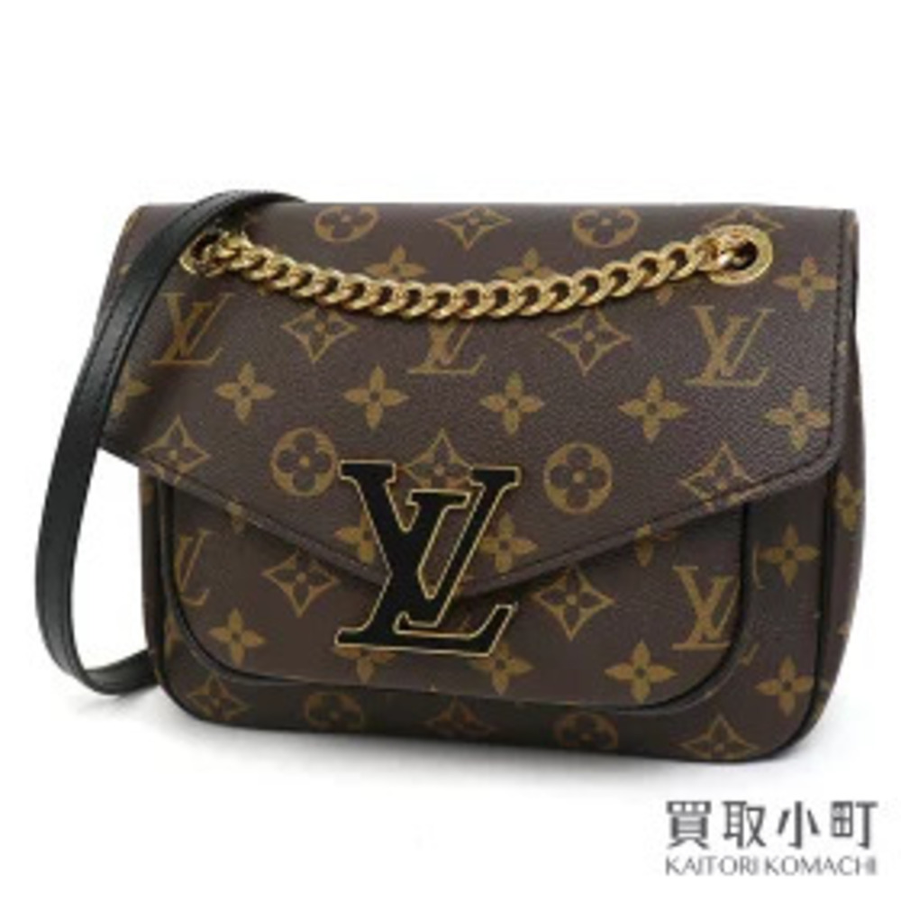 Louis Vuitton Passy Chain Shoulder Bag Monogram Clutch Crossbody LV